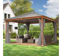 TOOLPORT Forest Cenador Forest Superior, 4x4m, óptica roble, gris loft - (300187)