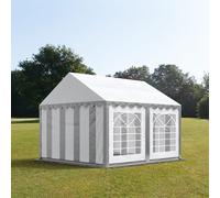 TOOLPORT PRO 3x4 m Carpa para fiestas, PVC 700, gris-blanco - (6155)