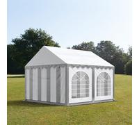 TOOLPORT PRO 3x4 m Carpa para fiestas, PVC 750, con base reforzada, gris-blanco - (7248)