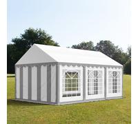 TOOLPORT PRO 3x6 m Carpa para fiestas, PVC 700, gris-blanco - (6150)