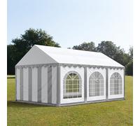TOOLPORT PRO 3x6 m Carpa para fiestas, PVC 750, con base reforzada, gris-blanco - (7239)