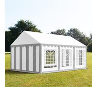 TOOLPORT PRO 4x6 m Carpa para fiestas, PVC 700, gris-blanco - (5272)
