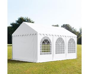 TOOLPORT PRO 4x6 m Carpa para fiestas, PVC 800, con base reforzada, blanco - (2647)