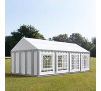 TOOLPORT PRO 4x8 m Carpa para fiestas, PVC 700, gris-blanco - (6090)