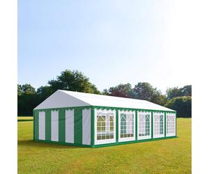 TOOLPORT PRO 5x10 m Carpa para fiestas, PVC 700, verde oscuro-blanco - (6116)