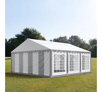 TOOLPORT PRO 5x6 m Carpa para fiestas, PVC 700, gris-blanco - (6089)