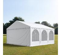 TOOLPORT PRO 5x6 m Carpa para fiestas XXL, altura lateral 2,6m, PVC 1400, con base reforzada, blanco - (7676BL)