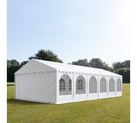 TOOLPORT PRO 6x12 m Carpa para fiestas XXL, altura lateral 2,6m, PVC 1400, con base reforzada, blanco - (8544BL)