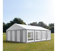 TOOLPORT PRO 6x8 m Carpa para fiestas, PVC 700, gris-blanco - (6054)