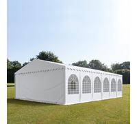 TOOLPORT PRO 7x12 m Carpa para fiestas XXL, altura lateral 2,6m, PVC 1400, con base reforzada, blanco - (7559)