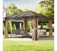 TOOLPORT Rendezvous Cenador Hardtop Rendezvous cappuccino, 4x4m - (300189)