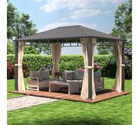 TOOLPORT Sunset Cenador Hardtop Sunset Superior champán, 3x4m - (301349)