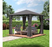 TOOLPORT Sunset Cenador Hardtop Sunset Superior gris loft, 3x3m - (300193)