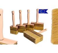 ToolSpace | set de 5 brochas para superficies | 70/90/110/130/150mm | brocha para empapelar | brocha para esmaltar | borla ancha | brocha para pintar | mango de madera de pelo natural