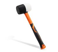TOOLUTION Mazo Goma 454g Cara Blanda Sin Marcas, Suelos y Carpintería | Cabezal goma blanda sin marcas, mango fibra antideslizante, impacto controlado, laminados, parquet y baldosas