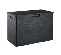 Toomax Baúl Multibox Woody's 160L para herramientas de exterior, efecto madera, Dim. 77,5 x 44,5 x 52,7 h, Art.186 (gris pardo) (160 x 77,5 x 44,5 x 52,7 h, Antracita)