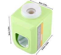 Toothpaste Dispenser, Wall Mounted Toothbrush Holder and Squeezer for Home (Verde)