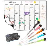 toots - Calendario Magnético Nevera A3 (42x30) Planificador Semanal o Mensual con 5 Marcadores y Borrador, Pizarra Organizadora para Cocina, Menú, Compras y Familia.