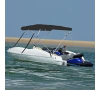 Top Bimini Top 4 Bow Negro 243 x 196 x 137 cm con paredes laterales | Poliéster recubierto de poliuretano, marco de aluminio, acero inoxidable 316, resistente a los rayos UV, resistente al agua