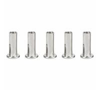 TOP-MAX Tuercas hexagonales planas M6 x 16 mm, casquillo roscado hexagonal, tuercas de acero inoxidable, conector de cabeza plana para reparación de muebles, paquete de 5 unidades