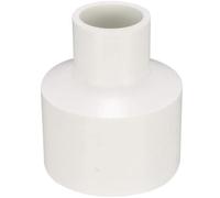 TOP-VIGOR 2 piezas de acoplamiento reductor de PVC DWV, adaptador conector de tubería de zócalo de 40 mm x 20 mm, conector de tubería reductor de conducto para suministros de agua, blanco