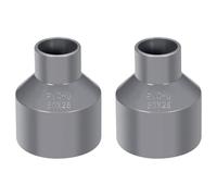 TOP-VIGOR 2 piezas de acoplamiento reductor de PVC DWV, adaptador de conector de tubería de zócalo de 25 mm x 50 mm, conector de tubería reductor de conducto para suministros de agua, construcción