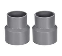 TOP-VIGOR 2 piezas de acoplamiento reductor de PVC DWV, adaptador de conector de tubería de zócalo de 50 mm x 63 mm, conector de tubería de conducto reductor para suministros de agua de construcción