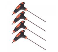 TOP-VIGOR 4 llaves hexagonales de 2,5 mm, mango en T, barra en T, llave Allen de doble extremo para reparación del hogar y mantenimiento mecánico, acero S2 métrico