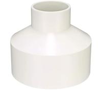 TOP-VIGOR Acoplamiento reductor de PVC DWV, 110 mm x 50 mm, accesorio de tubería, adaptador, conector de tubería para suministro de agua, 1 unidad, color blanco