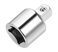TOP-VIGOR Adaptador reductor de enchufe hembra de 3/8 pulgadas a macho de 1/4 pulgadas, adaptador de enchufe Cr-V para llave de trinquete, convertidor de unidad con retención de bola (plateado)