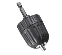TOP-VIGOR Portabrocas sin llave de 0,8 a 10 mm, adaptador de vástago hexagonal de 1/4 pulgadas, convertidor de portabrocas de impacto de rosca de montaje de 3/8-24UNF para taladro inalámbrico, taladro