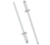 TOP-VIGOR Remaches ciegos de aluminio de 2,4 mm x 6 mm, remaches plateados para fijación de metal, remaches ciegos de extremo abierto para bricolaje, muebles y reparaciones generales, paquete de 120