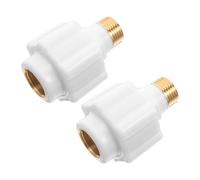TOPBATHY 2piezas Accesorios para Calentadores de Agua Cabezal de Cobre Integrado Aislamiento Eléctrico y Protección Antileak para Termo Eléctrico y Solar Color Blanco
