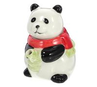 TOPBATHY Botella Dispensadora de Vinagre y Salsa de Soja de Cerámica Diseño de Panda, Fácil de Limpiar y Multifuncional para Cocina y Hogar Estilo Aleatorio