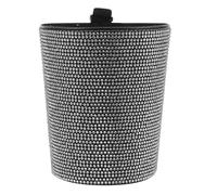 TOPBATHY Cubo de Basura para Coche Gemas, PU Blanco, Portátil | Diseño Simple y Moderno, Fácil de Limpiar, Uso como Caja de Almacenamiento, Resistente y Compacta