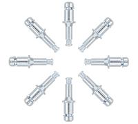 TOPBATHY Juego de 8 Piezas de Ruedas Aplicables para Silla de Oficina y Gaming, Metal Plata, Tamaño 4.8x1.4x1.4cm, Adecuado para Mejoras DIY en Oficina en Casa