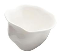 TOPBATHY Plato de Aperitivos de Cerámica Forma de Flor, Estilo Vintage | Blanco, Diseño Compacto para Raciones Pequeñas, Servicio en Casa o Restaurante, Fácil de Colocar