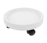 TOPBATHY Soporte para Macetas Fácil de Mover Base con Rodillo con Ruedas para Maceta Bandeja para Plantas con Ruedas Plástico Blanco Bandeja Elevada y Evita Vuelcos