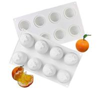 TOPBSFARNY 1 molde de silicona 3D con forma de fruta, molde de chocolate naranja, moldes de postre francés, herramientas para hornear pastelería (forma naranja)