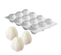 TOPBSFARNY Moldes de mousse de flores de tulipán 3D, molde de silicona de chocolate en forma de brote, molde de vela perfumada DIY (12 cavidades)