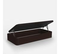 Topdormitorios | Canapé abatible Eco · Apertura Lateral; Gran Capacidad; Cajón Madera; Cajón Wengué; Tapa Wengué; Tejido 3D Transpirable · 120x190cm · Wengué