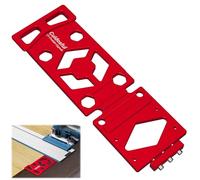 Tope de ángulo de guía para Bosch FSN - CNC mecanizado 90° tope de ángulo de aluminio para Bosch GST y GKF (con adaptador) - Duradero, fácil montaje para cortes exactos (rojo)