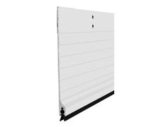 Tope de metal para puerta, de aluminio, barrido de ratones, parabrisas, burlete para debajo de la puerta, tira de barrido para puertas (Blanco1, 100 * 13 cm)