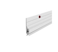 Tope de metal para puerta, de aluminio, para barrido de ratones, parabrisas, burlete para debajo de la puerta, tira de barrido para puertas (Blanco2, 85 x 3,6 cm)