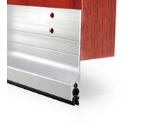 Tope de metal para puerta inferior, de aluminio, para barrido de ratones, parabrisas, burlete para debajo de la puerta, tira de barrido para puertas (Blanco1, 85 * 8,5CM)