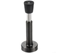 Tope de puerta de acero inoxidable con función de amortiguación hidráulica y almohadilla de contacto de goma para movimiento controlado de cierre de puerta (120 mm, negro)