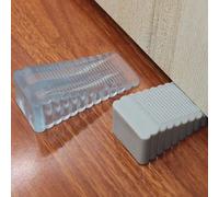 Tope de puerta delantera anticolisión puede mover Tope de puerta de goma uso doméstico No es necesario perforar agujeros Hardware de cuña para el hogar Green-Small
