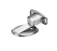 Tope De Puerta Dispositivo de succión puerta sin perforación for el suelo del hogar, con imán potente anticolisión, for baño y dormitorio(Silver)