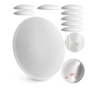 Tope de puerta para paredes, 10 x Ø 40 mm, Almohadillas amortiguadoras autoadhesivas en blanco, Sujeción extra fuerte con adhesivo especial, Protector de pared de puertas, Topes puertas, Protectores