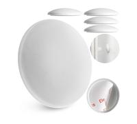 Tope de puerta para paredes, 6 x Ø 40 mm, Almohadillas amortiguadoras autoadhesivas en blanco, Sujeción extra fuerte con adhesivo especial, Protector de pared de puertas, Topes puertas, Protectores